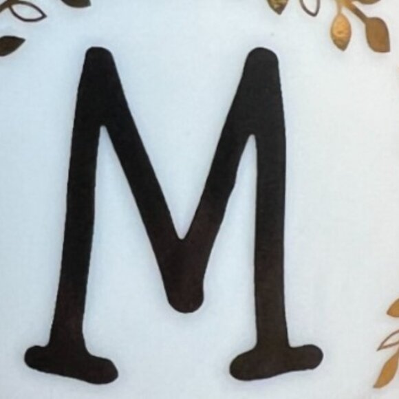 SHEFFIELD HOME Monogram "M" Ceramic Mug Double-Sided Metallic Gold Accents - Picture 8 of 13